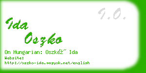 ida oszko business card